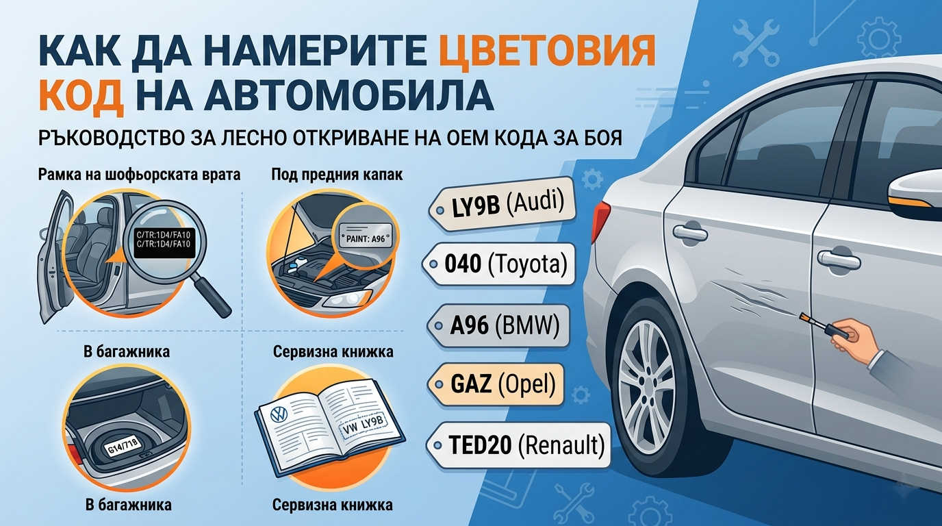 Как да намерите цветовия код на автомобила