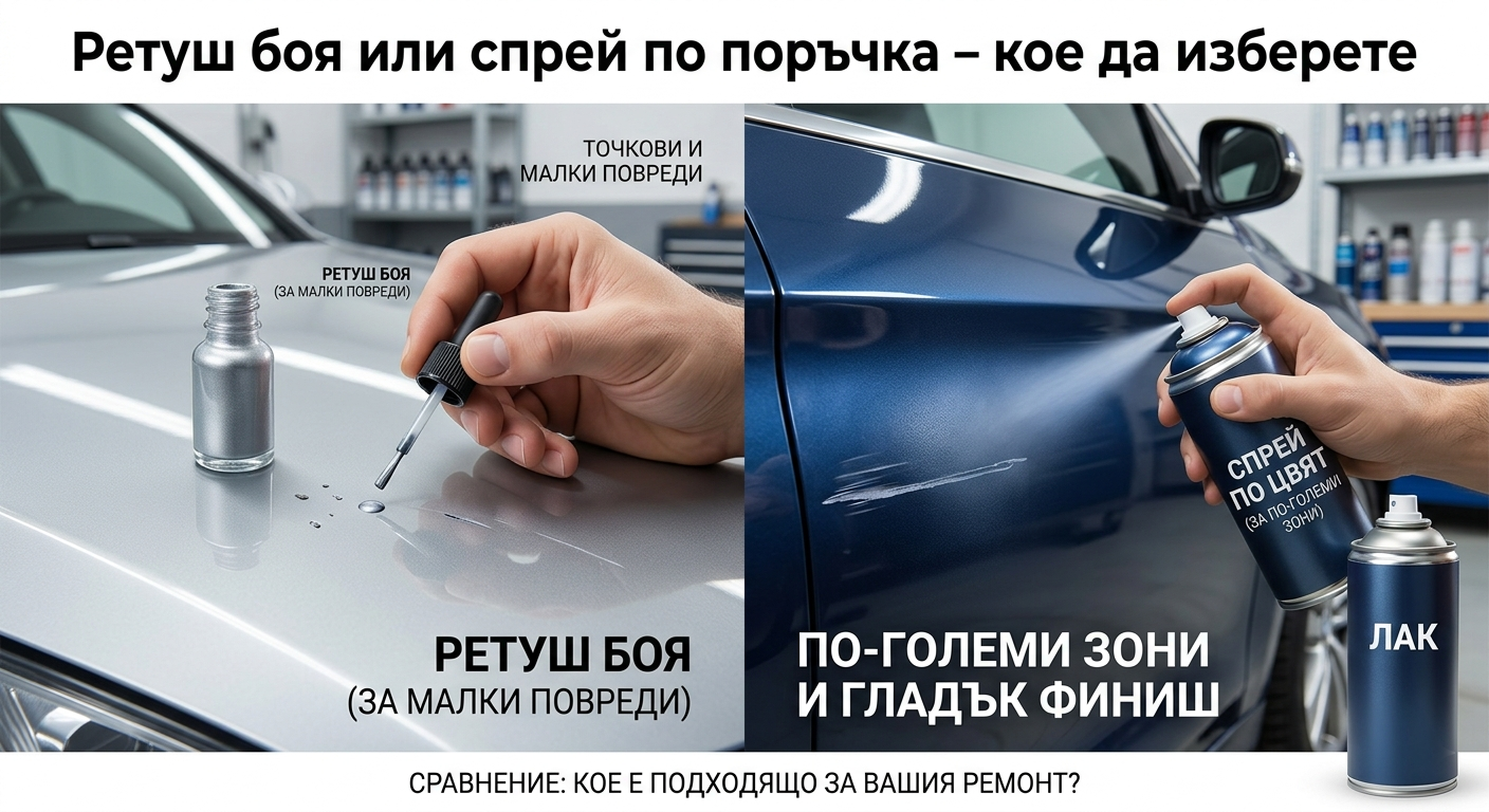 Ретуш боя или спрей по поръчка – кое да изберете