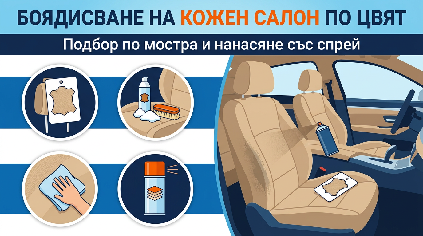 Как да боядисате кожен салон по цвят на оригинала